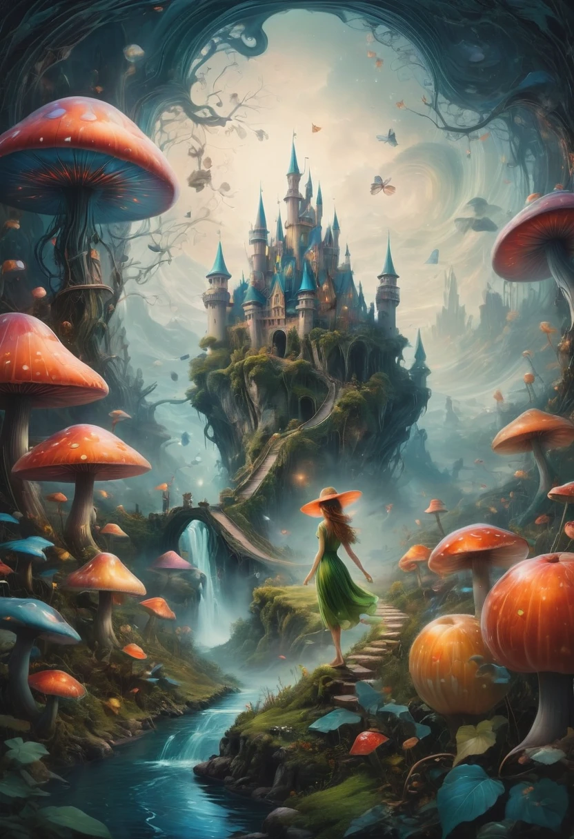 Motion Blur, action-lines, Fairy Tales, Dreamscape, dreamy, Surrealist, dynamic illustration, minimalism art, best quality, masterpiece, very aesthetic, perfect composition, intricate details, ultra-detailed