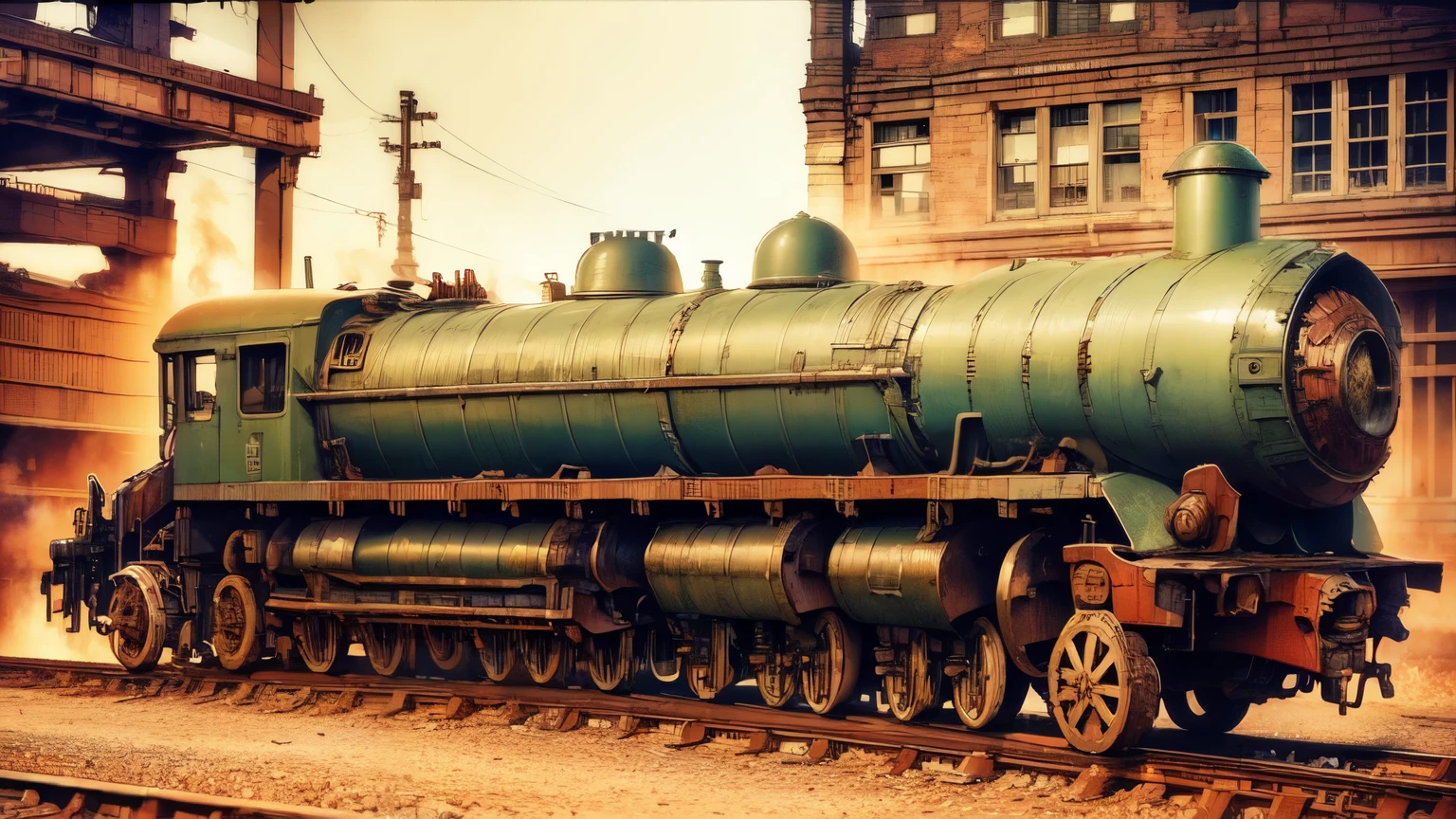 SCP-052 Time-Traveling Train, from SCP lore, SCP-052 is a type R4 New York City subway train. Official records indicate this train was built in 1932 and decommissioned for scrap in 1975. Nevertheless, it continues to appear on the Uptown A/D track at the 59th St. and 8th Avenue station at 11:57  every Saturday. The train is in perfect condition and labeled as an “A” train, graffiti lables on the train, dystopian and dirty station, cinematic shot, cinematic light, many Details,  moody,  dark colors, reflections, steam, epic composition, intricate, elegant, volumetric lighting, digital painting, highly detailed, artstation, sharp focus, illustration, concept art, ruan jia, steve mccurry, masterpiece