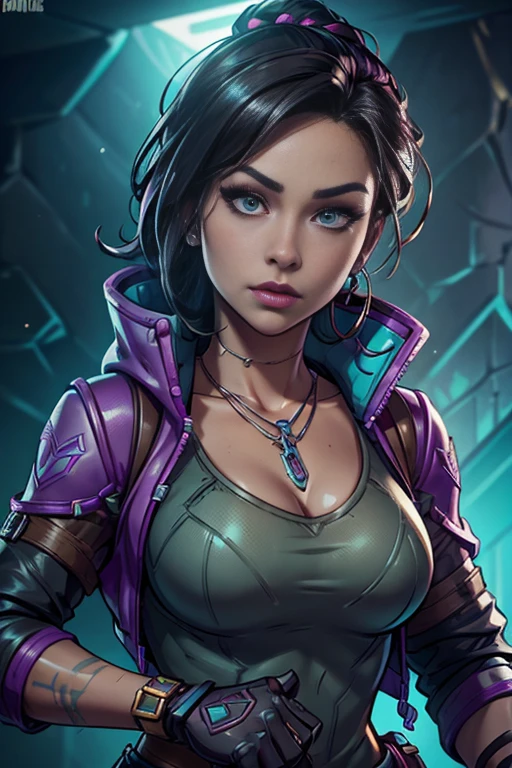 
Close-up of a person wearing a pendant and necklace, Fortnite character, as a Fortnite character, Female lead character, Female character, Fortnite cover, realism in style of Save the game, Save the game. Delivering octane, In fortnite skin, solo Female character, Highly detailed figure, Fortnite art style, Realistic Fortnite, Close character, Fortnite style
