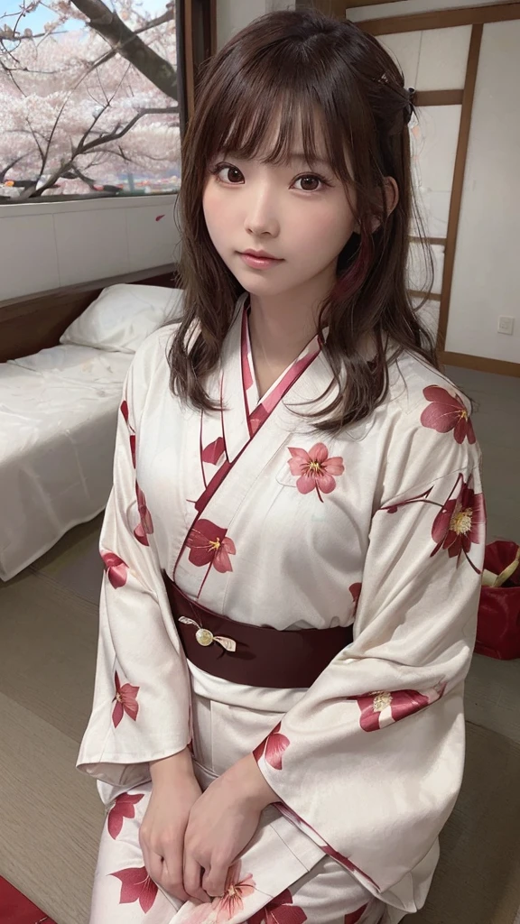 smile, little, baby face, baby model (8k, RAW photo, photorealistic:1.25) ,( lipgloss, eyelashes, gloss-face, glossy skin, best quality, ultra highres, depth of field, chromatic aberration, caustics, Broad lighting, natural shading,Kpop idol) a serene and goddess-like happiness,(wearing kimono), anggry face, pony tail hair, (full body, showing leg)