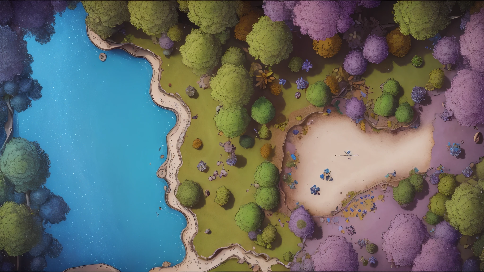 Masterpiece, best quality, 8k, map, air of the fairy forest,