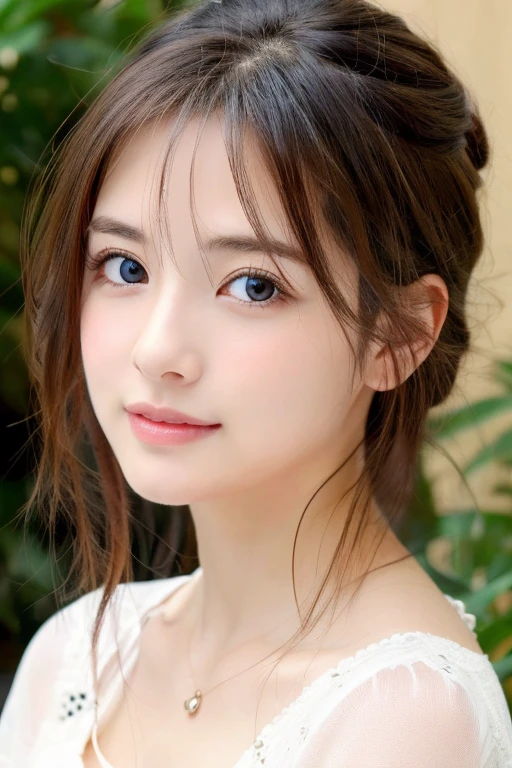 (((32k,Attention to details,Attention to detail、masterpiece,Attention to detail,alone))),RAW Photos & Realistic atmosphere,Beautiful dark blue eyes,Mouth details,glossy lips,Thin eyebrows,Beautiful Eyes、Soft white skin that shines in every detail、sheの深い黒色の目はとても美しいです,Lip details、Very beautiful face,Very beautiful face、A vivid face,Beautiful, shining lips,Beautiful Eyebrows,Infinite Reality, Realistic Young Gravure Idol,she'she'she'she'she'Very cute woman , Young Gravure Idol, Young Gravure Idol, とても美しくてかわいいBeautiful 21 year old girl,Incredibly beautiful and elegant,Beautiful 21 year old girl,Natural soft light,(Shiny Hair,,Beautiful and kind eyes:1.5),A kind smile,well-shaped chest,Medium Long Hair,Tying up hair,Beautiful posture,No makeup,Looking Ahead,Red Shirt,