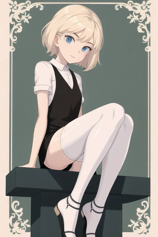 Gwen sitting on a plushie