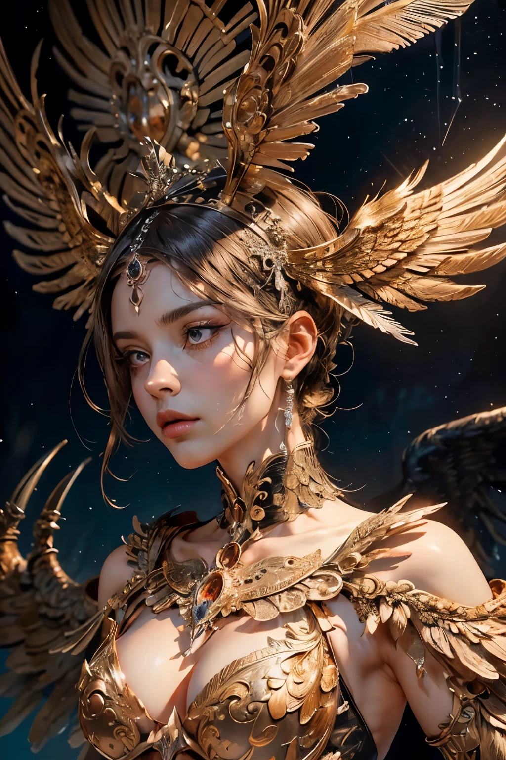 Gorgeous  intricate feathers, by McKay,  ornate, hyper detailed, fantastical, 3D, diaphanous, radiant, captivating, enchanting, reflective, magical, ethereal, shimmering, glossy, intense, whimsical, gossamer, clarity, iridescent, playful,  opalescent, transparent, glitter, scattered light, composed using the golden ratio, lighting by Vladimir Volegov and Steve Hanks, award winning, perfect composition, beautifully lit , Watercolor, trending on artstation, sharp focus, studio photo, intricate details, highly detailed, by greg rutkowski, Broken Glass effect, no background, stunning, something that even doesn't exist, mythical being, energy, molecular, textures, iridescent and luminescent scales, breathtaking beauty, pure perfection, divine presence, unforgettable, impressive, breathtaking beauty, Volumetric light, auras, rays, vivid colors reflects