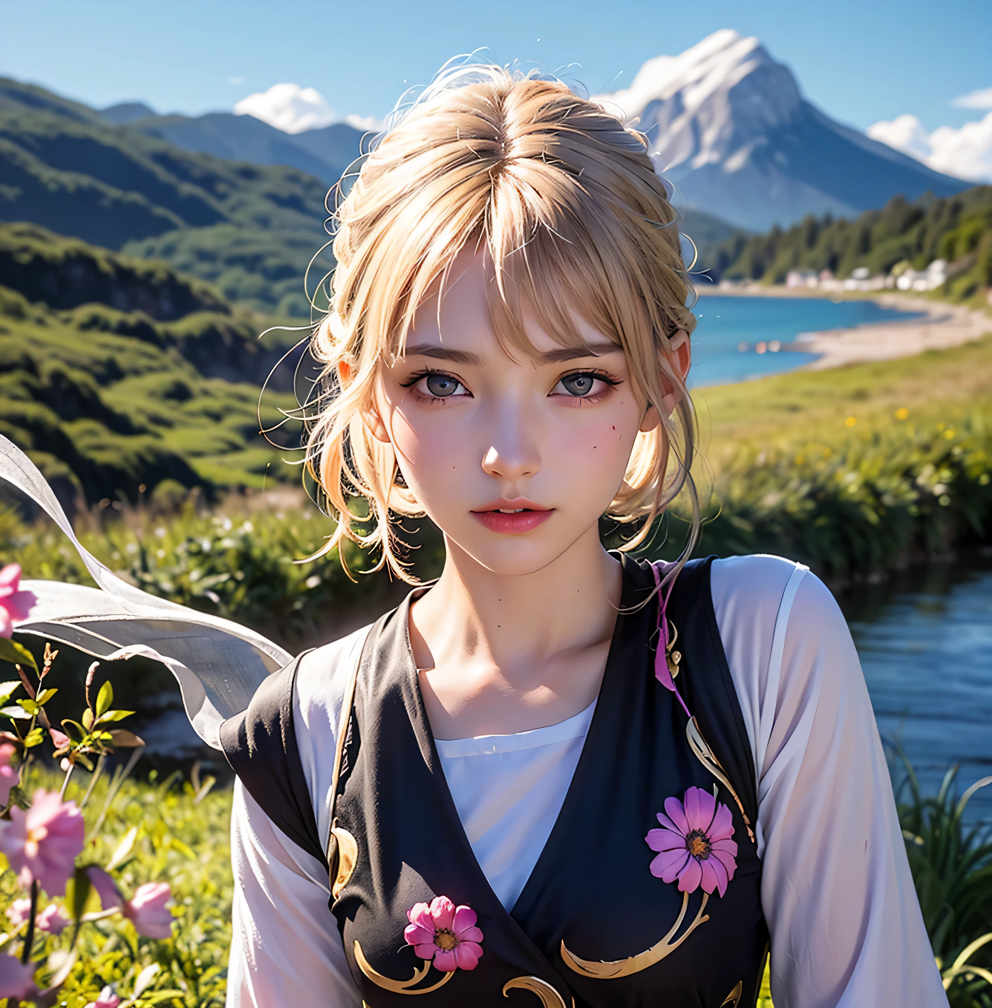 ((((masterpiece))), ((best quality))), ((super detailed)), (illustration), (dynamic angle), ((floating)), (paint), ((loose hair)), (solo), (1girl), (detailed anima face))), ((beautiful detailed face)), ((colored hair)), ((striped hair)), (gradient eyes), (((colored eyes))), (white cloud background))), (((High saturation)))),((Surrounded by colorful splashes)))) Ultra-detailed, beautiful and aesthetic, masterpiece, best quality, most beautiful forms chaotic, elegant, Fauvist design, bright colors, romanticism, Michal Mraz, Adrian Gheny, Petra Cortwright, atmospheric, ecstatic notes, streaming notes visible,