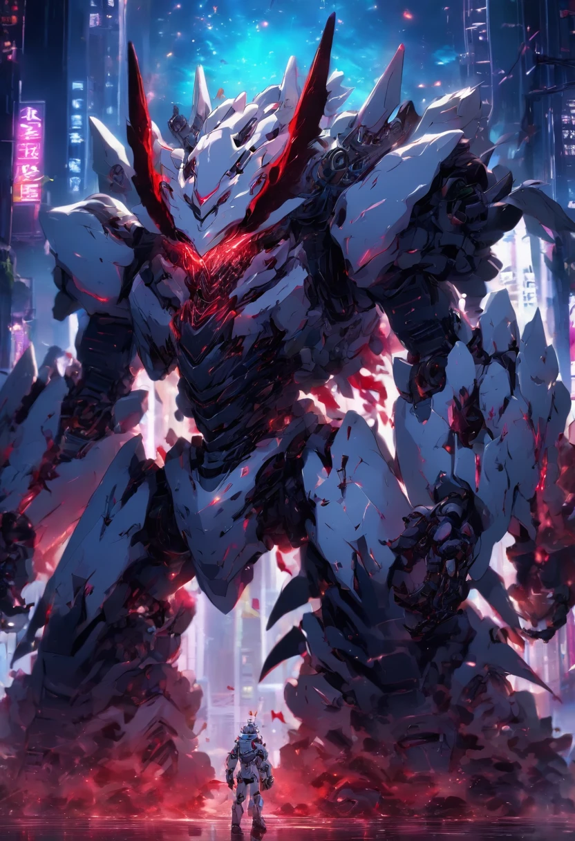 The corpse of a huge monster lies on the snow