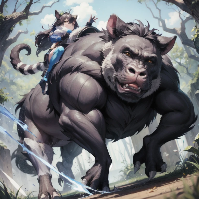 Bestiality, interspecies mating, rape, Raphtalia (The rising of the shield hero), boar, hight quality, best quality, curvy body, masterpiece, intricate details, high resolution, extremely detailed face, perfect lighting,(perfect hands, perfect anatomy), Detailed background, doggystyle, 