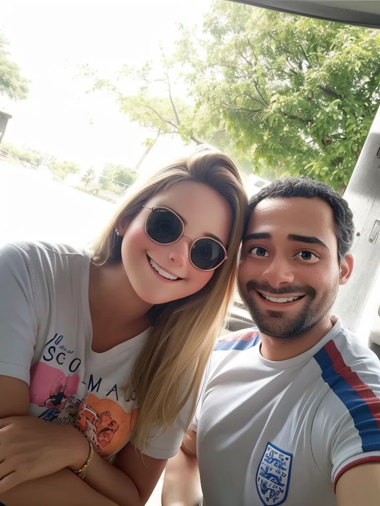dois amigos sorridentes, garota sorridente, garoto feliz, amizade, pele clara, alta qualidade, estilo pixar, clima amistoso