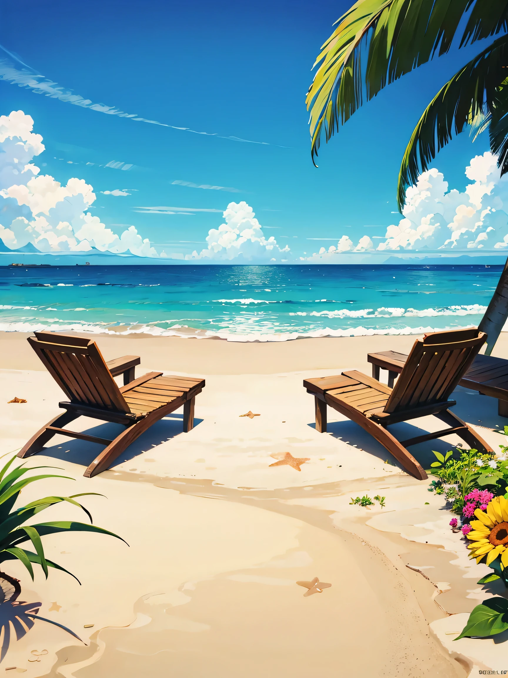 beach party flyer, no people