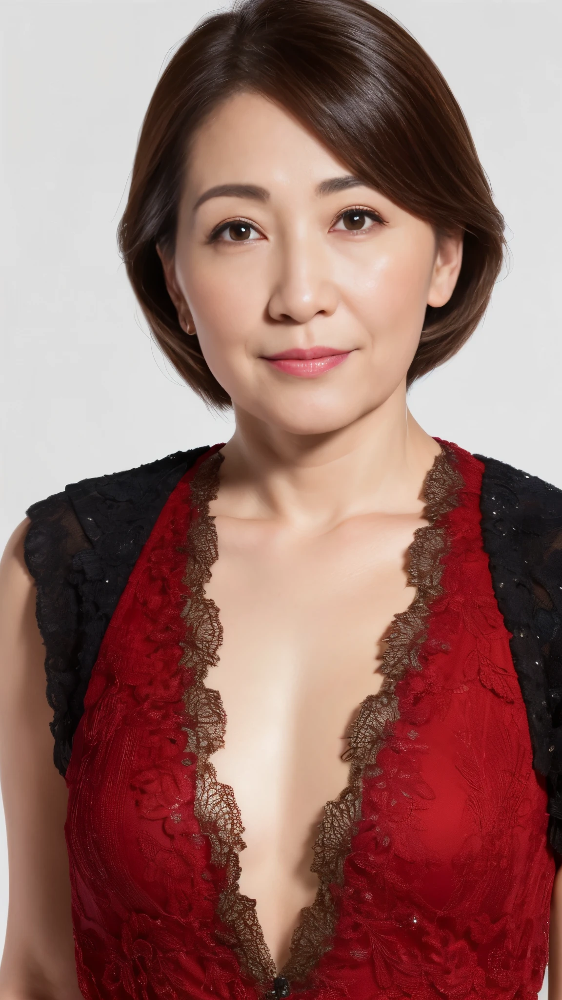 best quality,8k,fractal art,masterpiece:1.2, ultra-detailed,realistic:1.37,accurate depiction of lips,red lips,removed background,glamour,upper body,tabletop,highest quality,extremely detailed,photorealistic,ultra-detailed skin,perfect anatomy,1 Japanese mature woman,alone,120 years old,big bust,mature female politician,glamorous,sexy,chromo-white skin,observing viewers