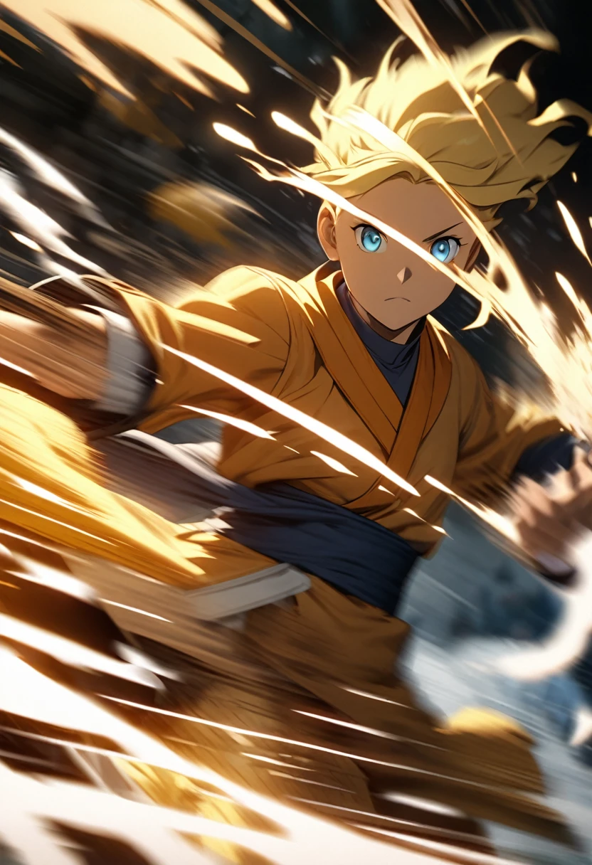 Avatar legend of Aang, create water spell, motion blur. detailed texture