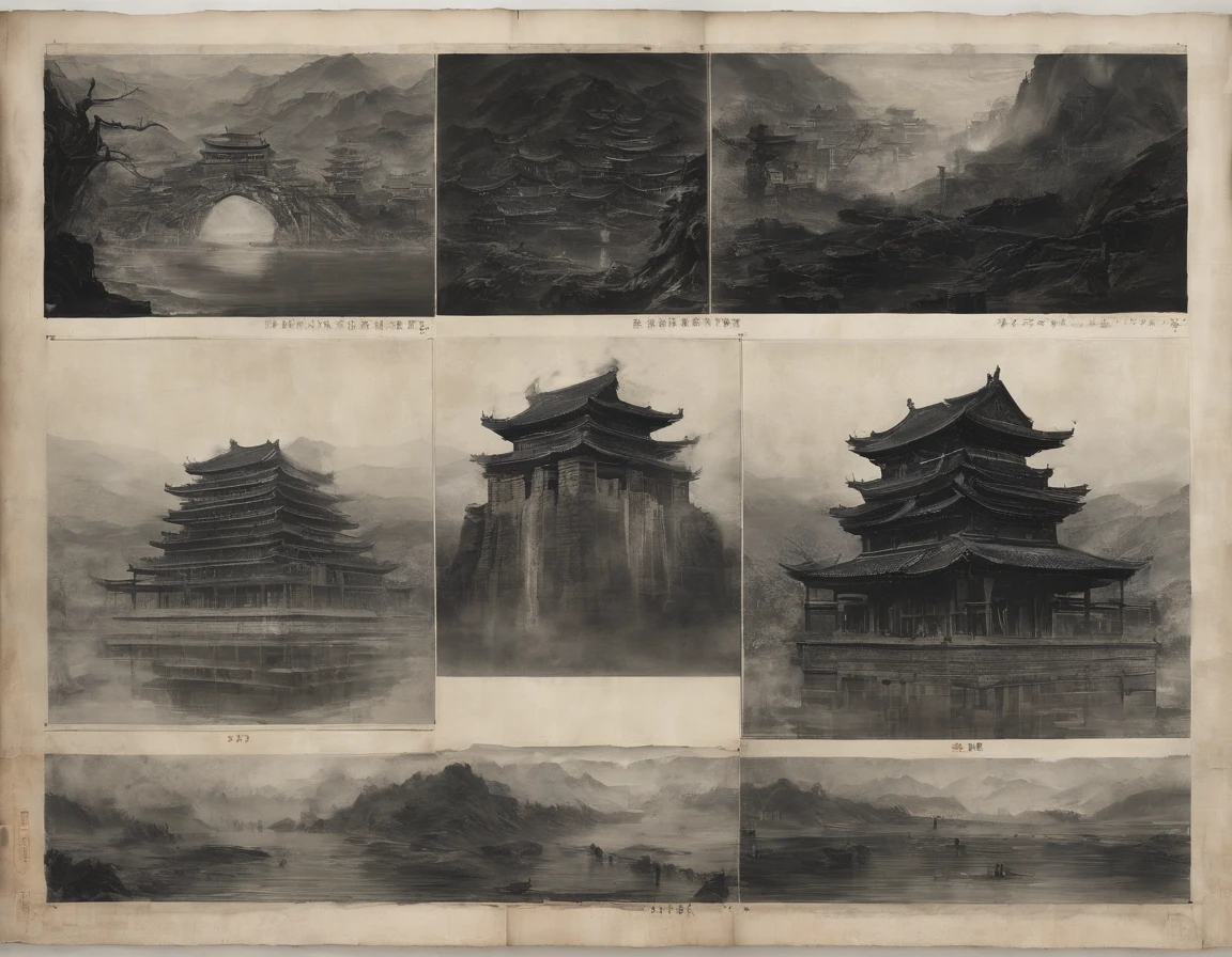 (masterpiece)),((western-styled building))(Cthulhu)(Western Middle Ages)(dilapidated)(High grade gray)(Thick fog)((最好of质量)),((High sharpness)),((实际of,))红色of梦, (background:Deep in space),(Biomechanical moving castle),有复杂of城市,street,(of:1.2),(Spotted creek beast:1.2)神秘of外太空, 漂浮of山脉, Avatar Landscape, aqueduct, (Hallelujah Hanging Mountain:1.2), (漂浮在空中of巨型城堡: 1.5), (reflection), (来自外太空of奇异而迷人of植物), Floating Island, , movie dystopia, 史诗般of绘景, Dutch Golden Age, Fuji Colors, 闪亮of, 模糊of, 褪色of边界, Some underwater shots, 8k,Floating Platform, Beautiful scenery around, A full-body angel descends from the sky with devil wings