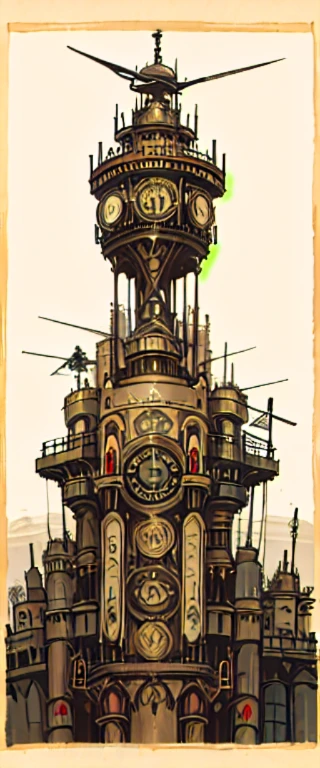 steampunk, Cogpunk helicopter, city castle, steampunk