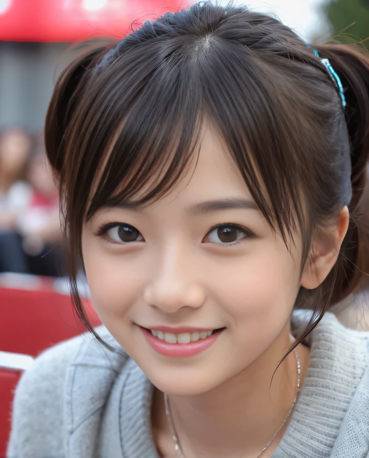 Cute Smile、looking at the camera、Staring at the audience