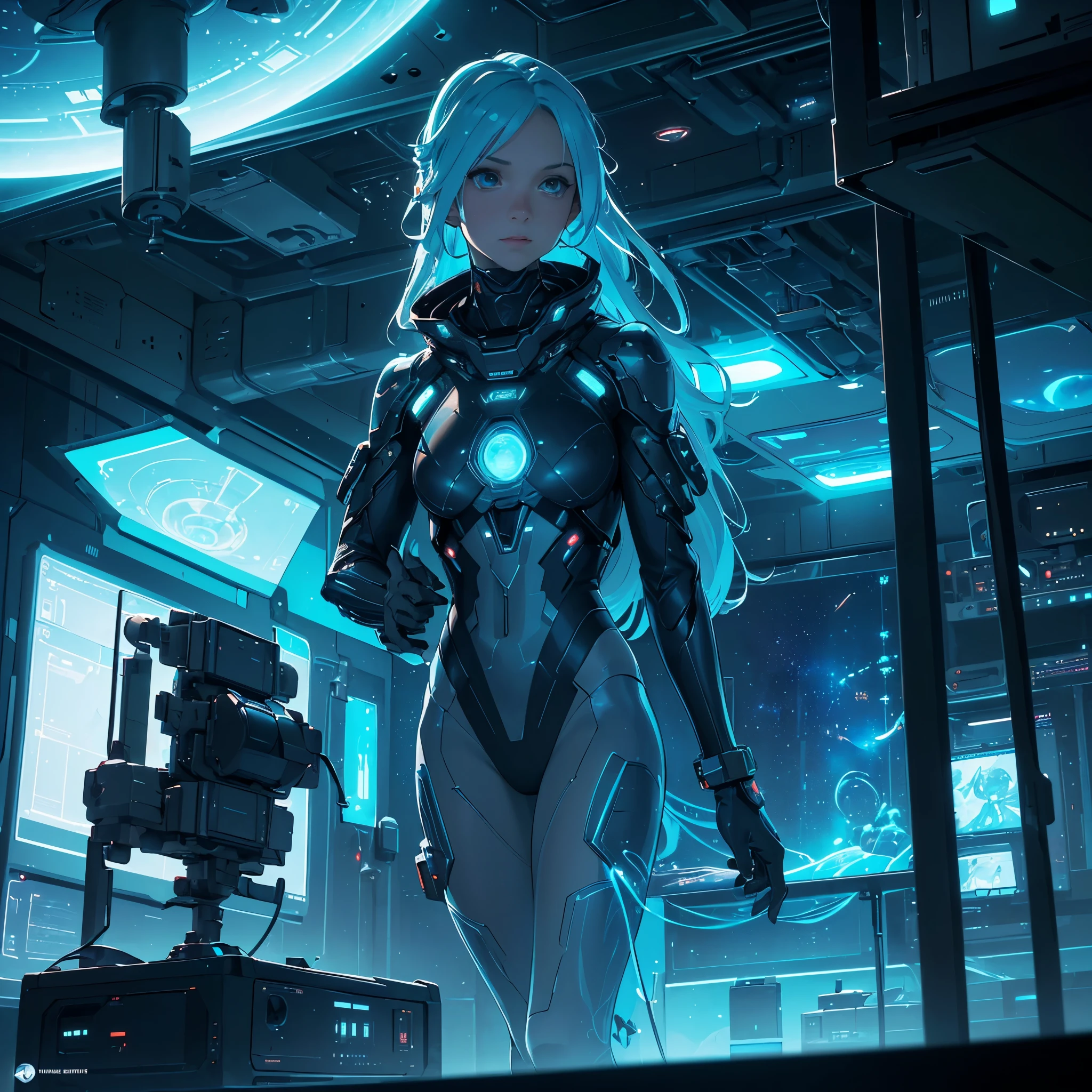 (best quality,highres,masterpiece:1.2),ultra-detailed,(realistic,photorealistic,photo-realistic:1.37),busty Malaysian woman,athletic,hijab no hair showing,(30-year-old,30yo),(dressed appropriate to the scene)(she is suspended in a vat of semi transparent blue liquid contained in a transparent tube, she knows she is being watched and is not shy, seductive invitation, inhibition cast aside), (medical equipment reports on her health on nearby displays)(scifi instruments,advanced equipment),(dimly lit space ship,lowlight environment),(high-tech control room,advanced control station),(futuristic displays,holographic screens),(star map,holographic star chart),(spaceship interior,intergalactic interior),(technological details,complex mechanisms),(glowing buttons,illuminated switches),(sleek spaceship design,aerodynamic vessel),(spaceship exterior,surrounded by stars),(deep space exploration,journey through the cosmos),(vast universe,limitless galaxies),(astral travel,interstellar adventure),(heavenly bodies,celestial objects),(otherworldly atmosphere,cosmic ambiance),(mysterious energy,powerful forcefield),(dynamic camera angle,compelling perspective),(captivating sci-fi scene,dystopian future),(rich colors,striking palette),(soft lighting,subtle shadows),(faint glow,ethereal aura),(cinematic composition,dramatic framing)