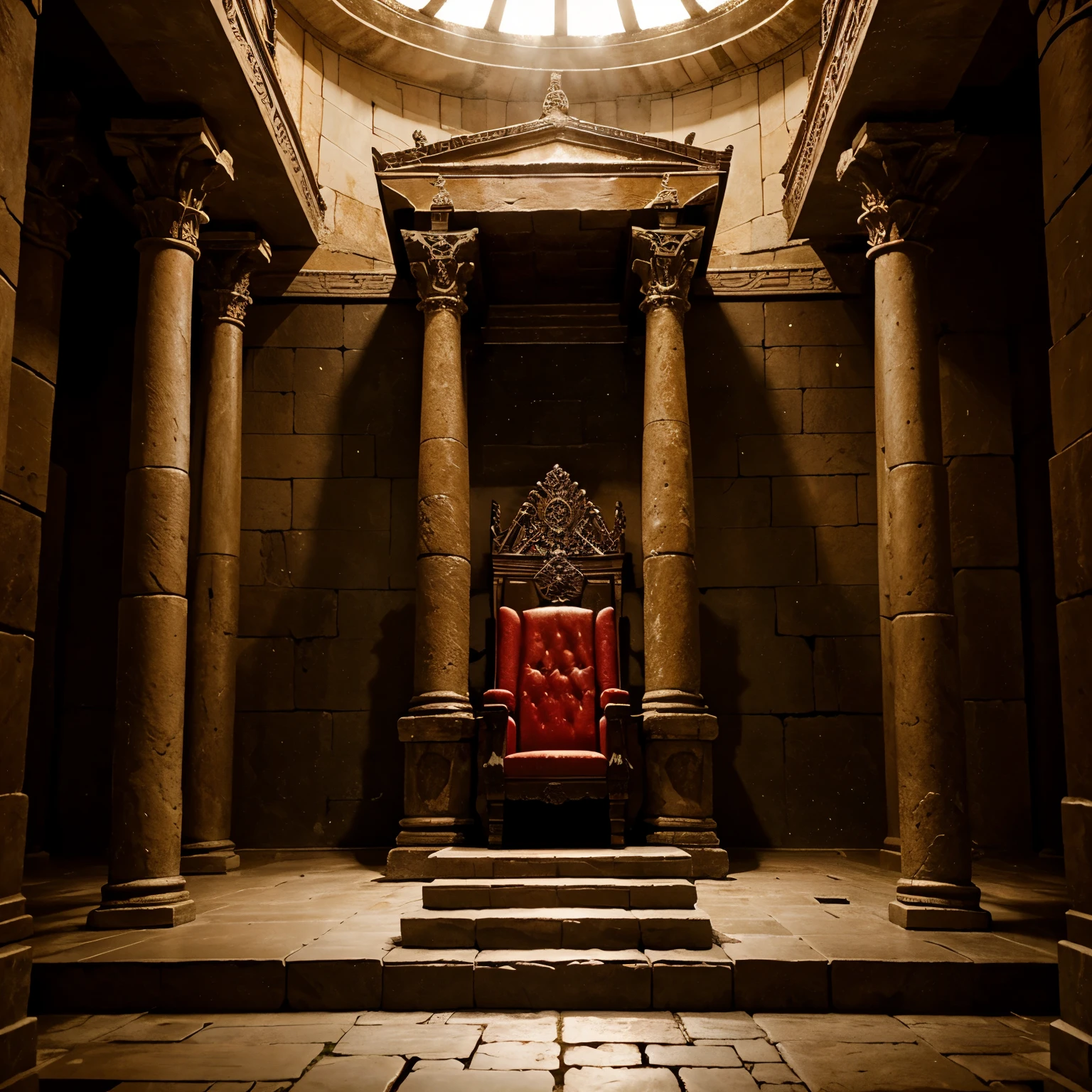 Throne room of an ancient magical empire, sem pessoas