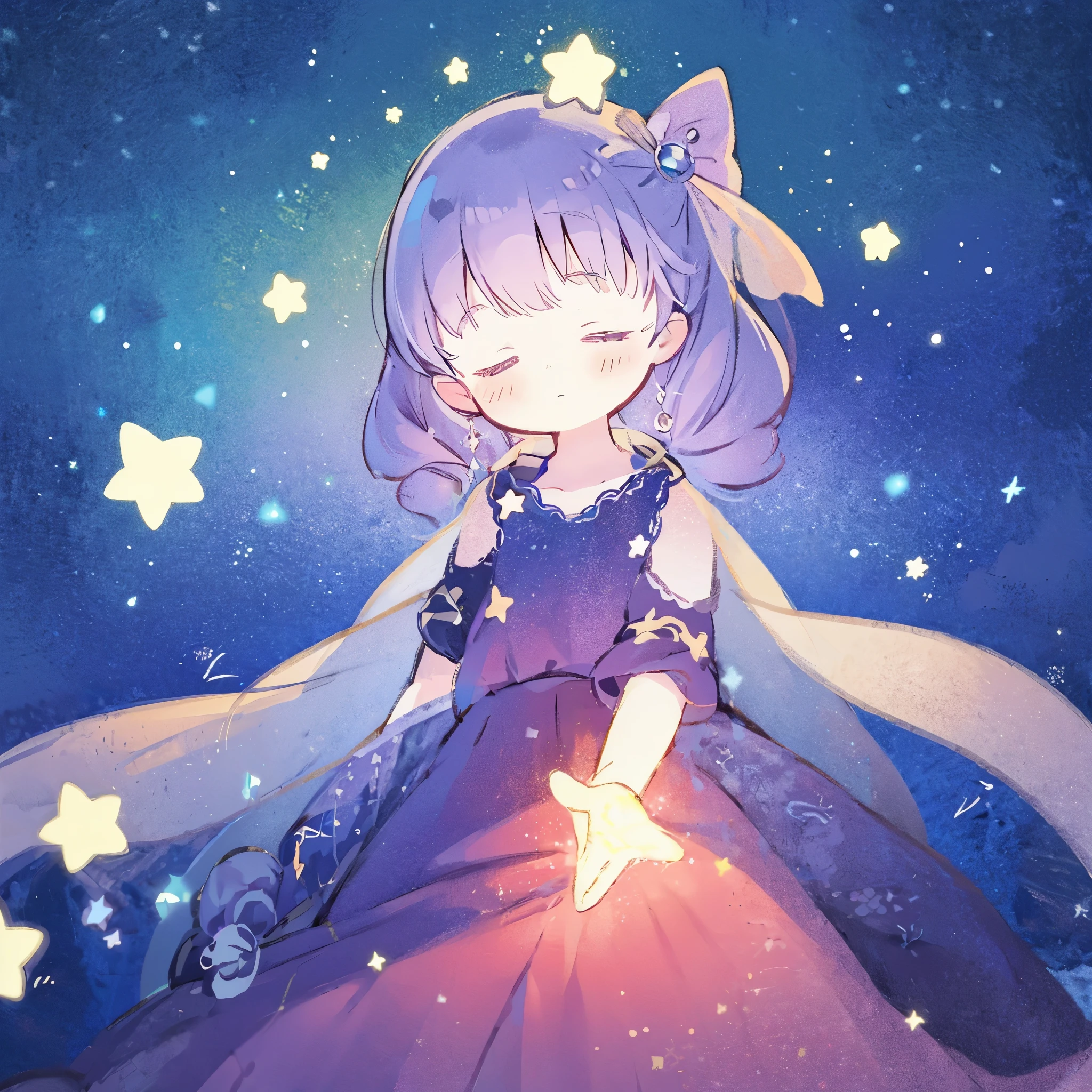 wishing star, ethereal mystical translucent dress that reflects the stars, perfume promo art, mystic, complex drawing, highly detailed, Covergirl brand, promo art, artistic rendition, ethereal, starry night, midjourney style