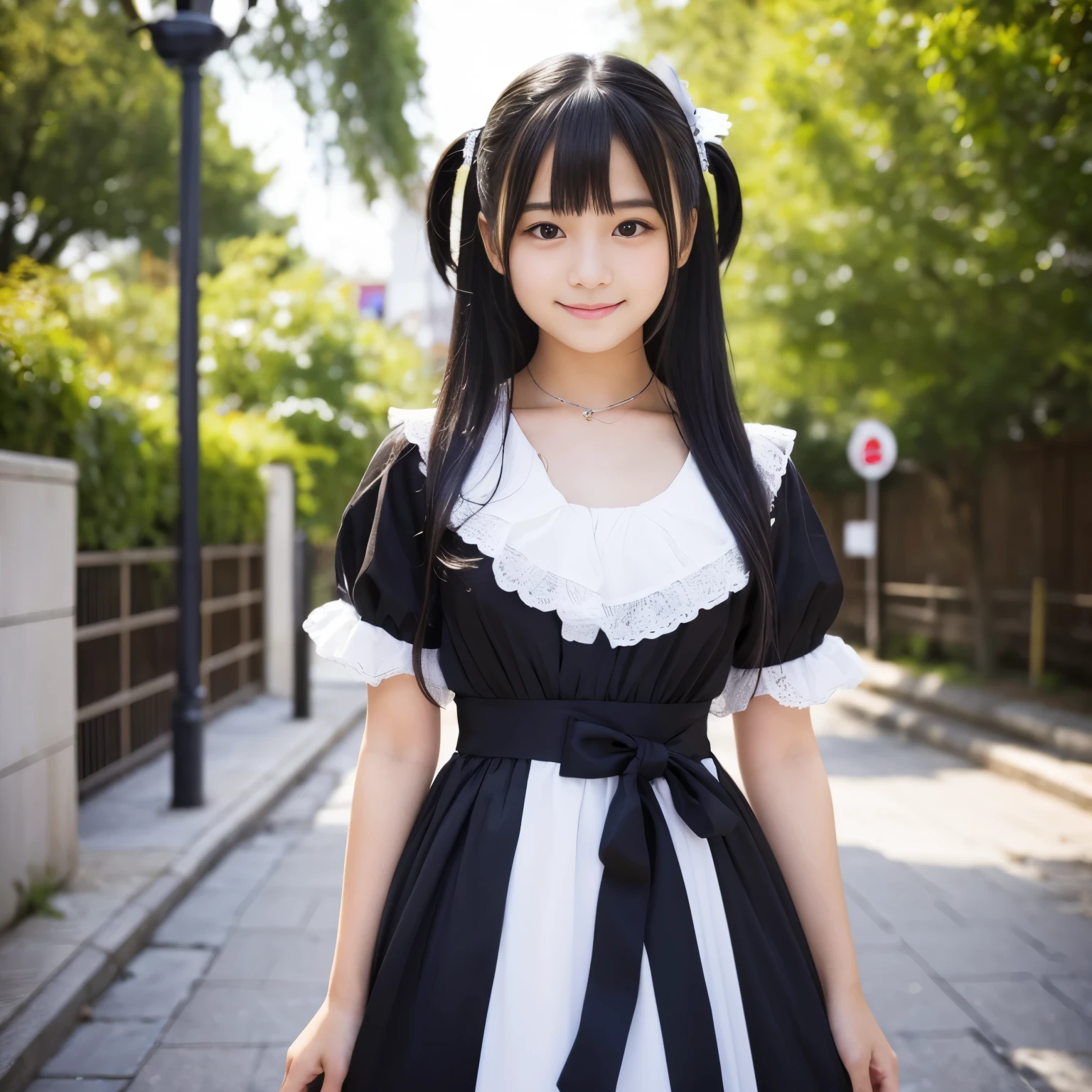 Best-quality, Masterpiece, Ultra-High-Resolution, (Photorealistic:1.4), Raw-Photo, 1girl, -yeld, thost famous Japanese idol, wearing idol-costume, the most cute face like the most popular Japanese idol, the most cute big-black-eyes, the most beautiful black-hair, the most cute hairstyle, the most beautiful skins, looking at viewer, innocent-smile 