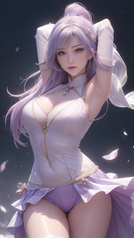 (logo、masterpiece、8k、Tabletop、RAW Photos、wonderful、最high quality、Photorealistic and hVery detailed CG integrated 8k wallpaper、high quality、Very detailed、Narrative poem、Particle Effects、Dynamic Effects、Written boundary depth、Cinematic Light、Lens flare、Ray Tracing)、Fantasy、 (One beautiful woman、Light purple hair、Beautiful Face、True Face、Beautiful fine details、Beautiful Skin、woman dancing gracefully:1.7、woman dancing gracefully:1.7)、Hair flutters in Wind、Hair bounces、髪がWindで踊る、Hair bounces、Halter neck、Leather Pantsuit、leather jacket、Silver earrings、night、Wind、darkness、雪とFrost、very cold winter day、Snow Capped Mountainや森、Frost、Snow Capped Mountain々、The beauty and brilliance of frost-covered trees、Silent and beautiful grasslands in a world of ice and snow、Vast land、Lakeside、wonderful景色、美しい自然のWind景、night空、Wind、cherry blossoms、cherry blossomsの花びらが舞っている、SakuraFubuki、Falling petals