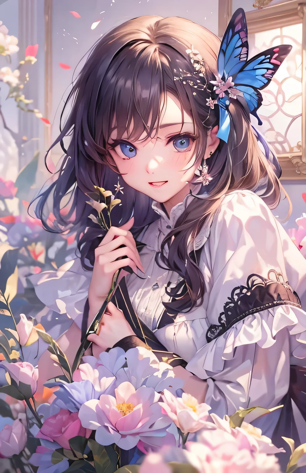 ((highest quality)), ((masterpiece)), (Get used to it), Perfect Face , beautiful girl , butterfly々 ,