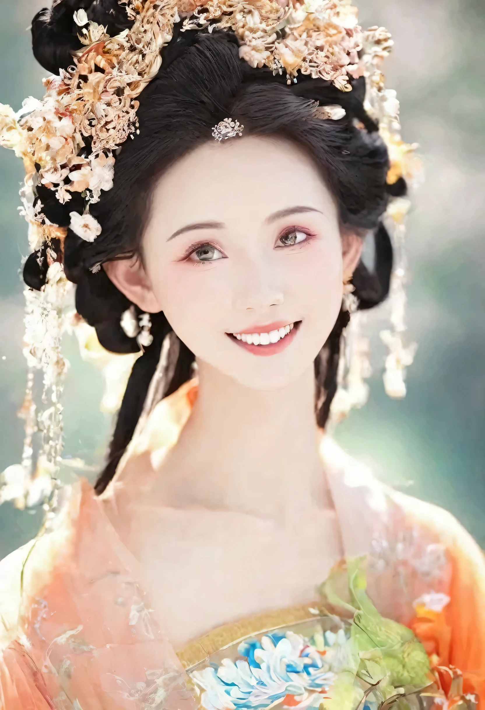 Luoshui Goddess，Bright eyes and white teeth，Breathless。