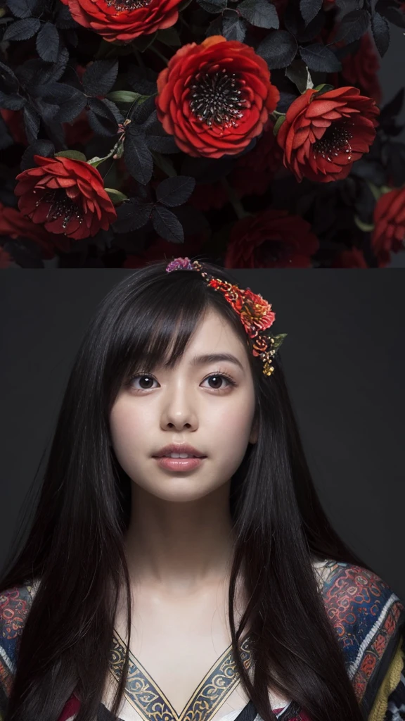 Official Art, unity 8k wallpaper, Super detailed, beautifully、aesthetic, masterpiece, highest quality, (zenTangle, Mandala, Tangle, enTangle), (Fractal Art:1.3) , One girl, Red flower, Very detailed, Dynamic Angle, Cowboy Shot, The most beautiful form of chaos, elegant, Brutalist design, Vibrant colors, Romanticism, James Jean, Robbie Dowie Anton, Ross Tran, Francis Bacon, Michael Mraz, Adrian's genius, Petra Cortright, Gerhard Richter, Takato Yamamoto, Ashley Wood, atmosphere