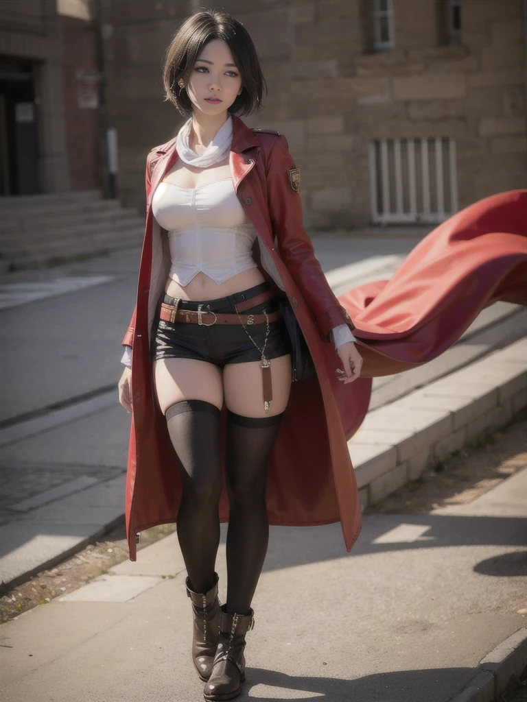 Create an image of an adult Red Riding Hood superhero. She is a (((femboy))) wears a sleek, modernized version of the classic red hooded cape, very mini, mini skirt, no panty, but it's now a form-fitting, crimson latex outfit with black accents. Her costume features elements of both strength and grace, with a touch of yellow to symbolize hope and determination. She's armed with domination gadgets and is seen confidently navigating the gritty urban landscape, her presence a beacon of justice in the midst of chaos. (((sexy))). ((((flat chest)))) action pose, dynamic angle, nice butt, (((nsfw))) (((torture chambers background))) (((she humillated and chained))) (((closed dirty space)))
