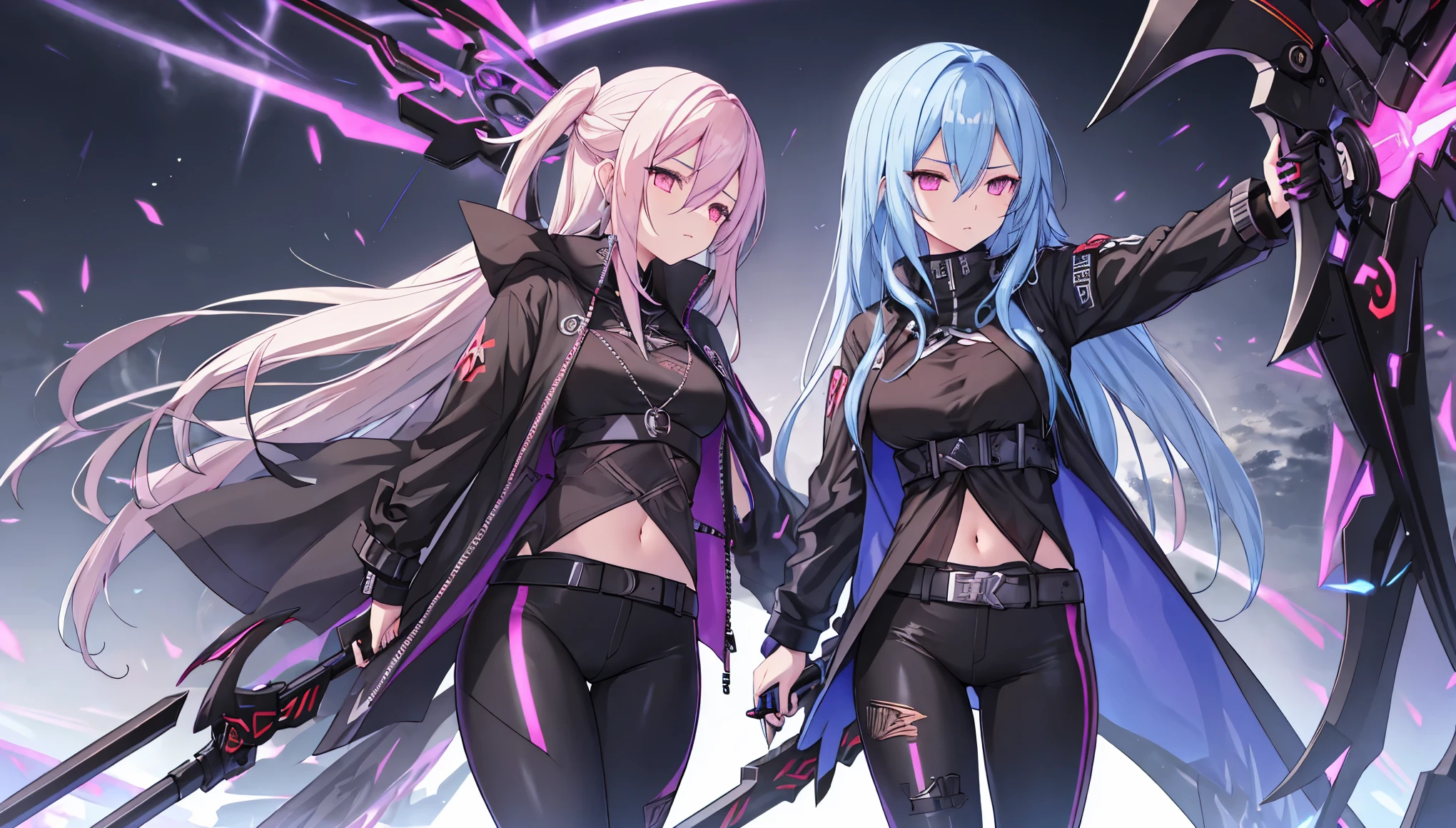 Machine Scythe Unlucky Reggaeton thunder Revealing clothing girl profile pants