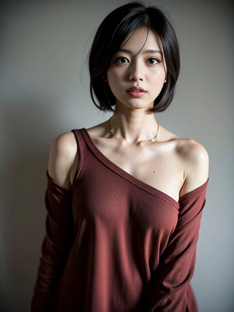 Japanese、Beauty、24-years-old、Completely naked、Front opening shirt、