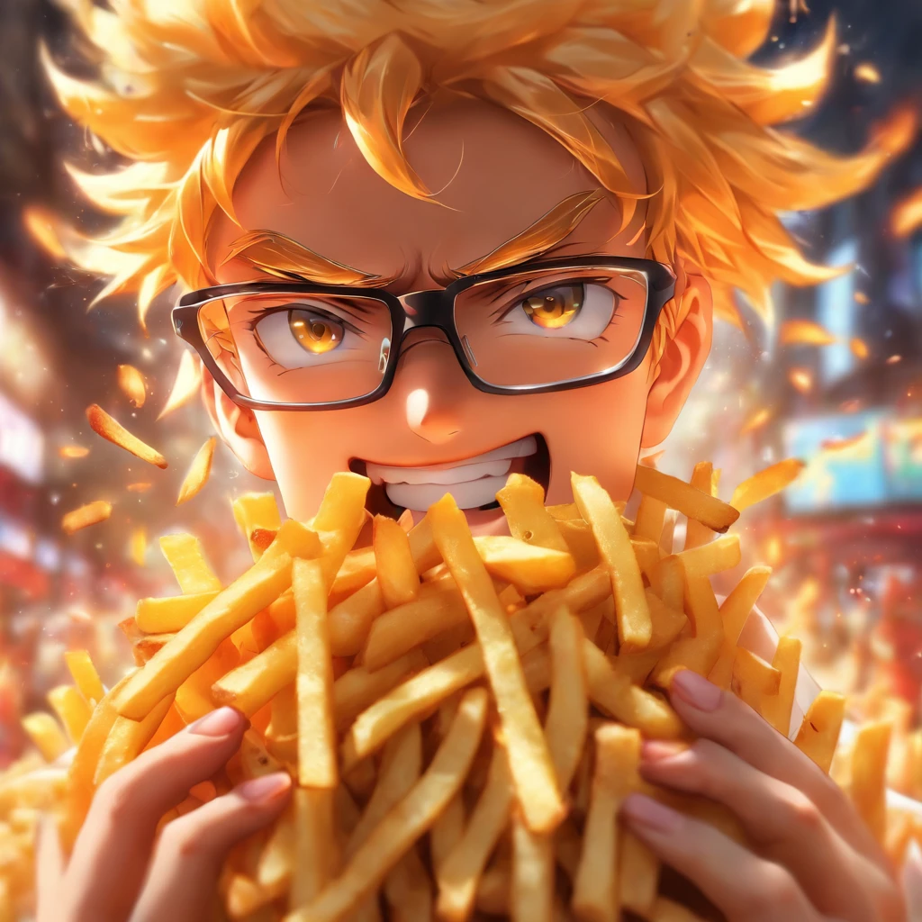 French fries male Glasses