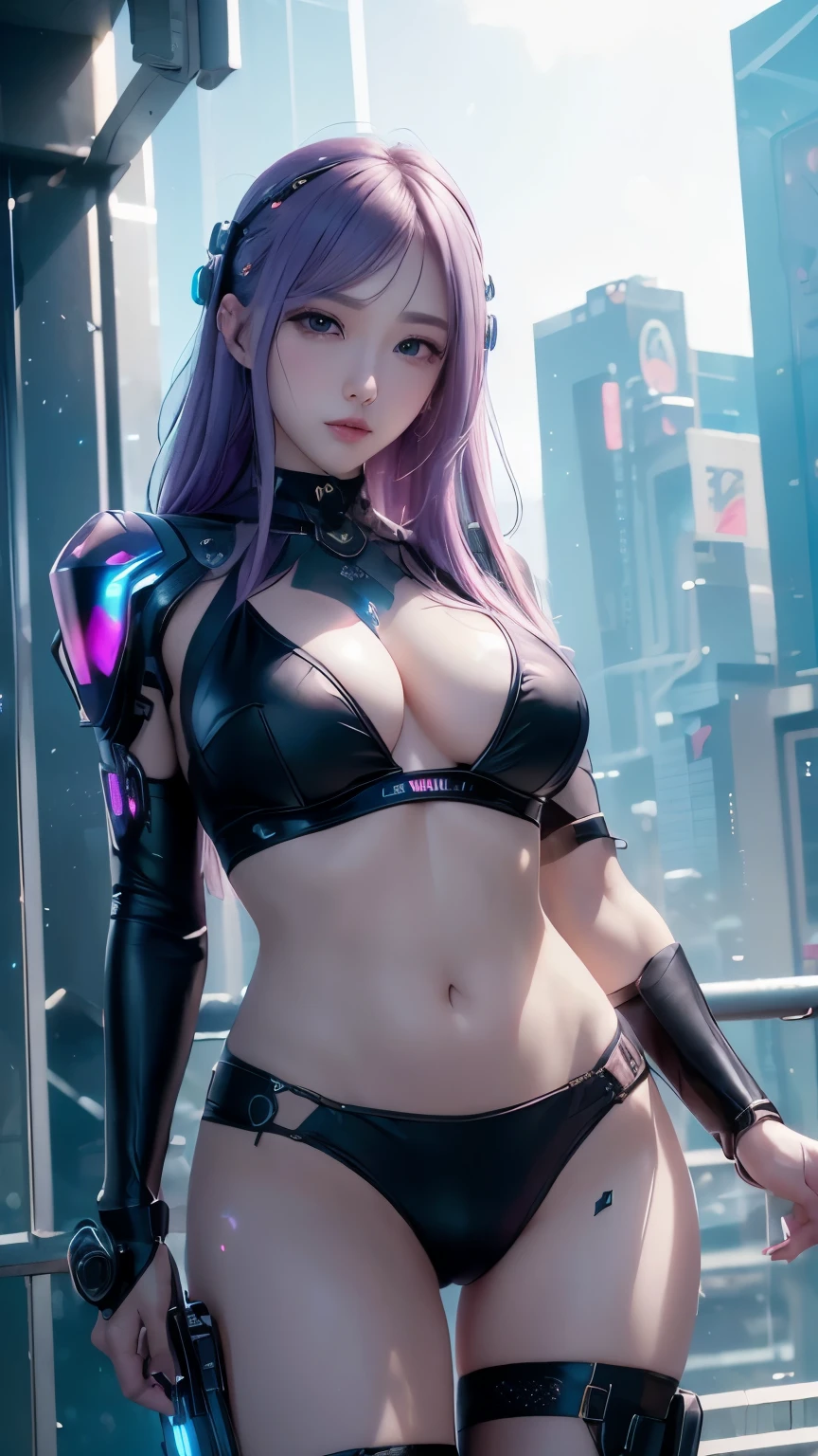 (logo、masterpiece、8k、Tabletop、RAW Photos、wonderful、最high quality、フォトリアルでVery detailedなCG統合8k壁紙、high quality、Very detailed、Narrative poem、Particle Effects、Dynamic Effects、Depth of text、Cinematic Light、Lens flare、Ray Tracing)、Fantasy、 Beautiful cyberpunk woman image