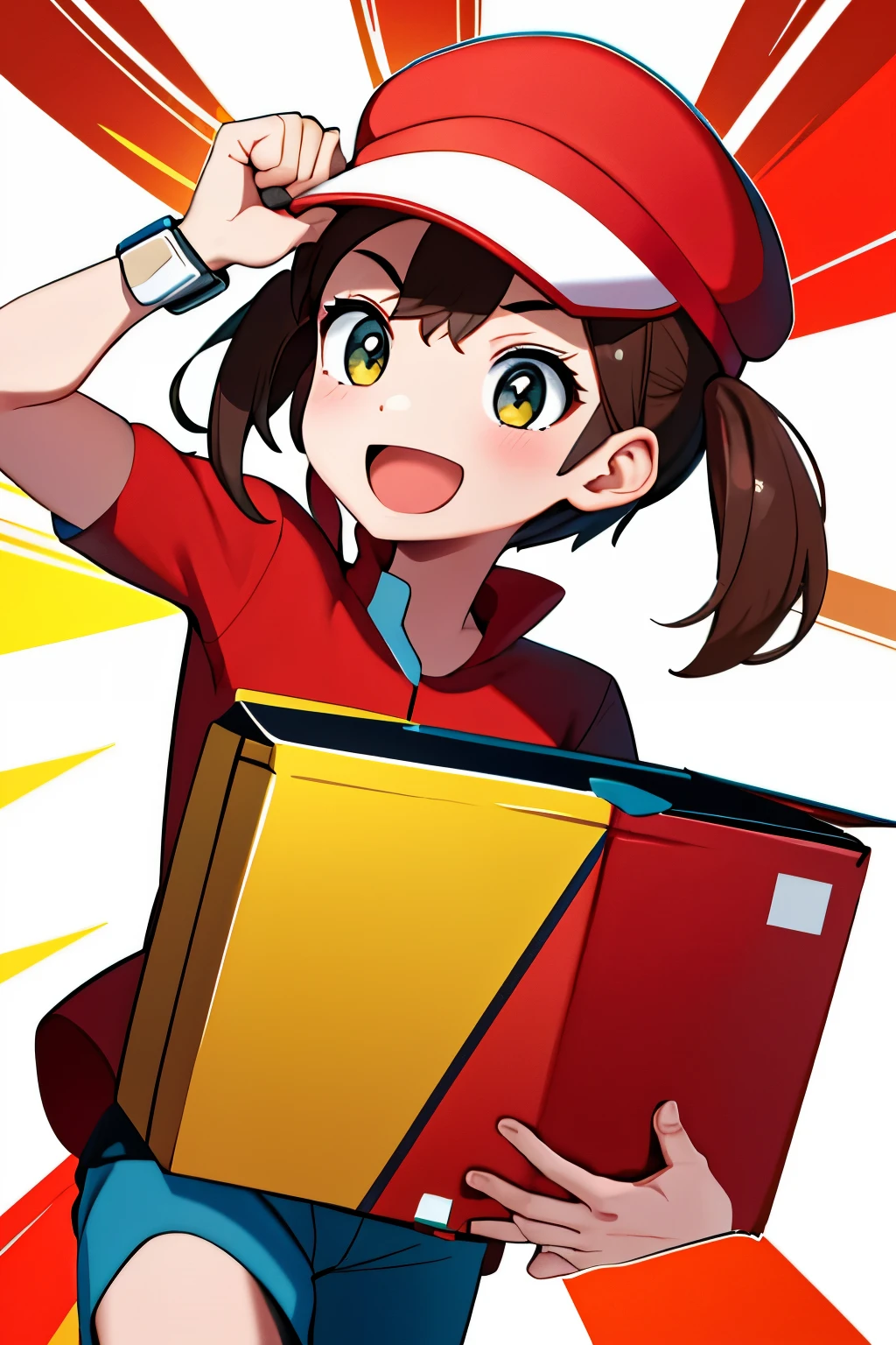 masterpiece, Best Quality, 8k High Definition, RO1, Cartoon Style, Detailed, Delivery Man Character, In Uniform, Red and Yellow Colors, Holding a Box, Cap on Head, Cheerful, White Background, Center of Image (Blurred Edges)
This masterpiece showcases a cheerful delivery man character in high definition, with an 8k resolution. The cartoon style adds a playful and detailed touch to the image. The man is wearing a uniform with red and yellow colors, and he is depicted holding a box, adding to the sense of anticipation. His cap sits comfortably on his head, completing his uniform look. Despite the white background, the