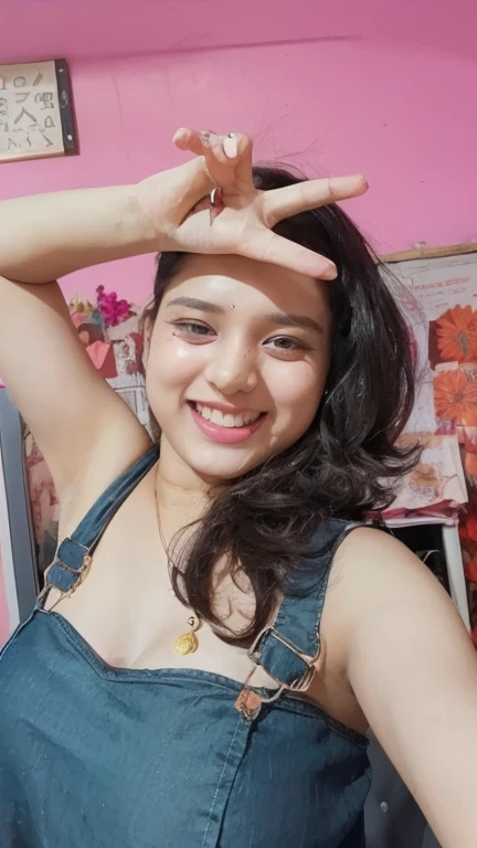 Beautiful 20 year old indian girl wearing strapless top