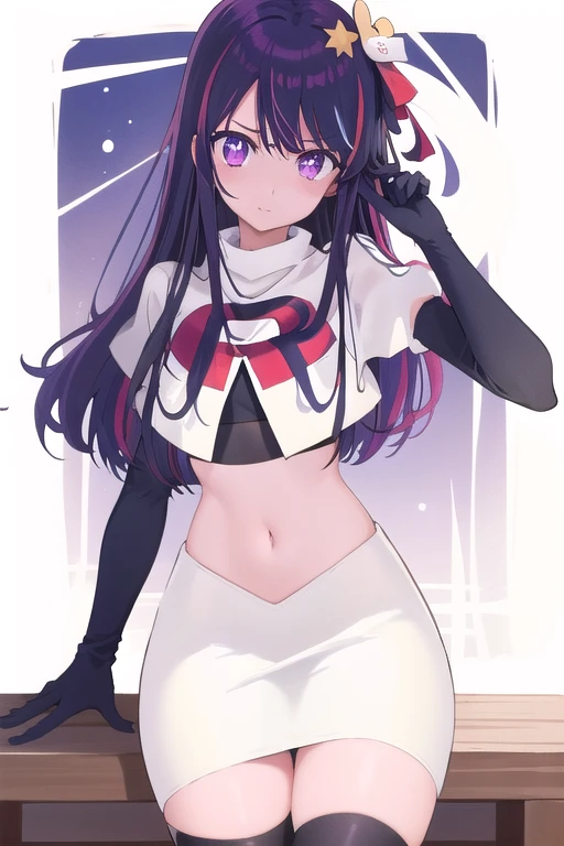 female high-school student　Black sailor suit　a black skirt　Black tights　Undressing　Nipples are visible　The body is well visible　Touching the nipple　fullnude　Open crotch