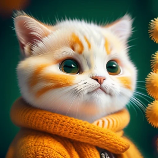 Cat, orange, Looking at the camera, no_human, Depth of written boundary, ((Sky Background)), ((White Background)) dark_Grams, Wearing DRK clothes_Grams, Deep Shadow, (dark: 1.4), (8k, RAW Photos, highest quality, masterpiece: 1.2), logo, vector, Line Graphics, design, Inspiration, straight line, Symmetric