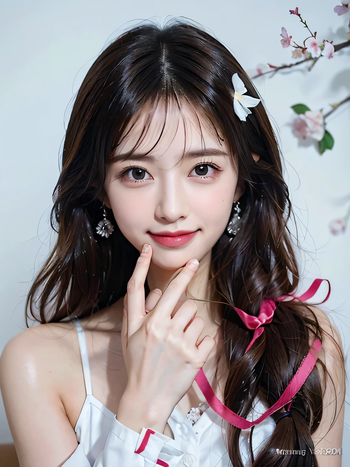 (8k, best quality, masterpiece:1.2), (Practical, photo-Practical:1.37), Super detailed, 1 girl,Lovely, Solitary,Beautiful and detailed sky,Detail of cafe,daytime,sitting,Dating,(nose blushing),(Smile:1.15),(Shut up) Small Breasts,Beautiful and delicate eyes,(Collared shirt:1.1), night, wet,business attire, rain,White lace, (short hair:1.2),Flowing HairNovaFrogStyle,