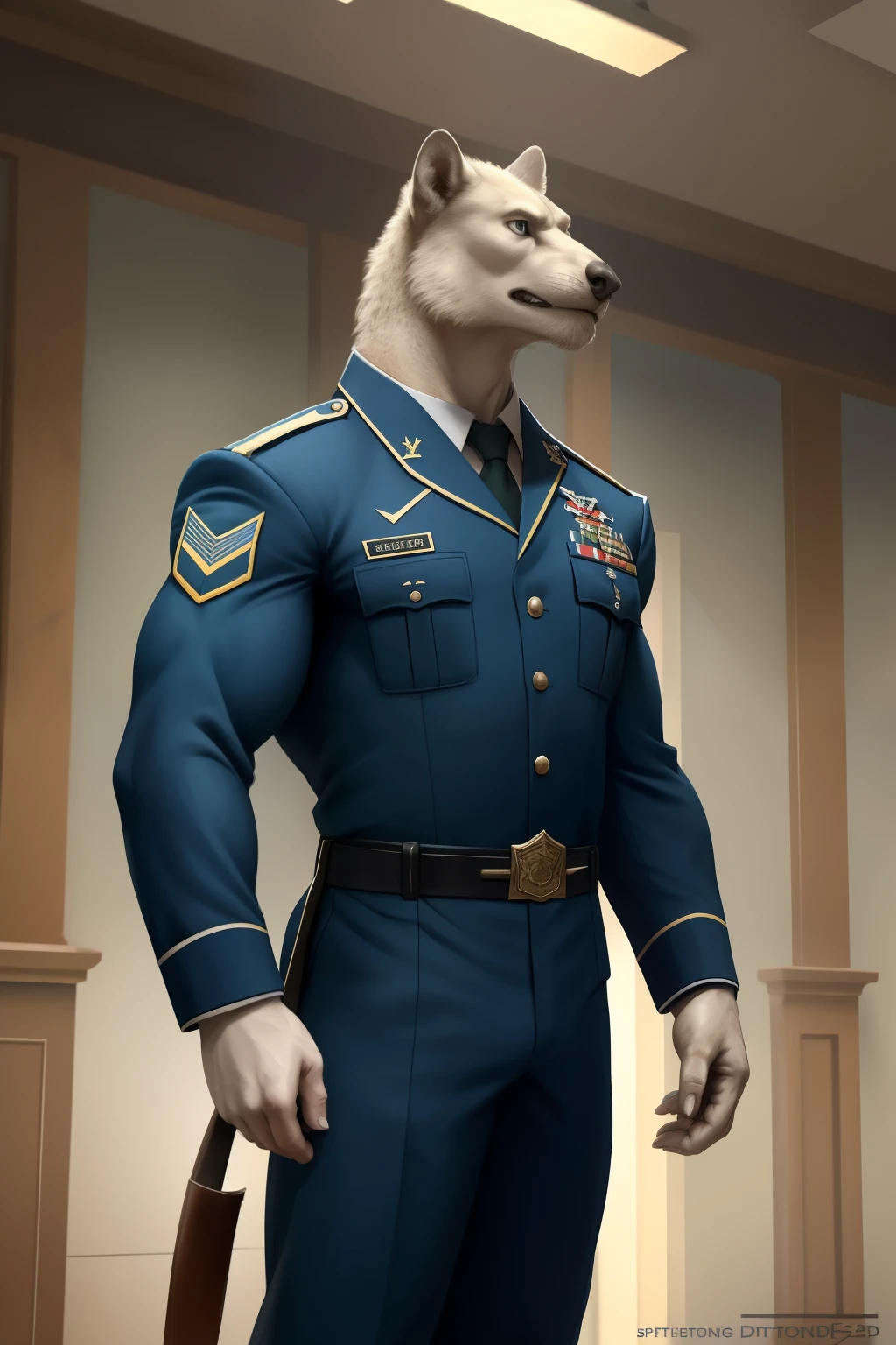 Men in military uniforms, standing at attention --s2
Their muscular frames were accentuated by the crisp fabric of their uniforms, their faces expressionless and focused, arms lined up neatly at their sides. --s2
A scene of camaraderie and discipline, exuding a sense of order and strength. --s2
3D rendered image, highest quality, masterpiece, realistic, trending on ArtStation, intricate details --s2
The men were depicted with chiseled jaws and intense gazes, their muscles rippling beneath the uniforms, creating an almost sculptural effect. The uniforms themselves were depicted with meticulous attention to detail, from