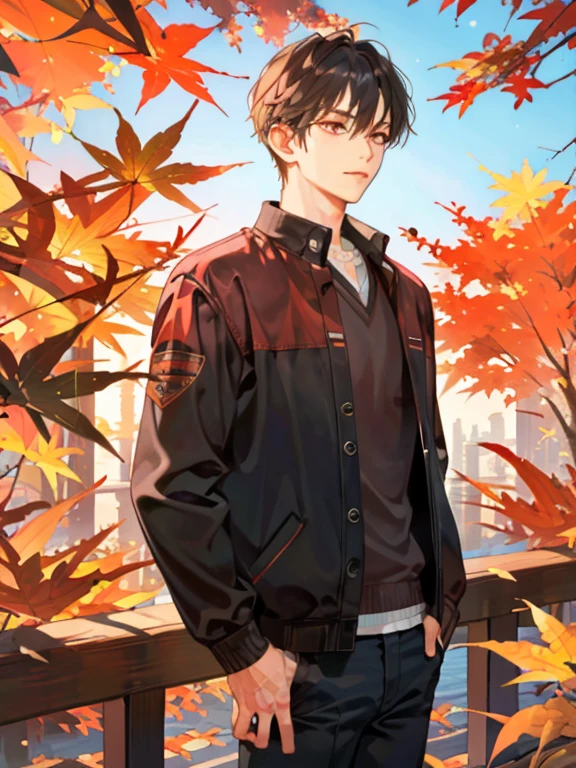 (((masterpiece))),highest quality, autumn, 1 person