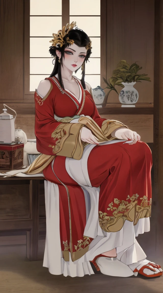 national technology development bureau.:1.2), (10, best quality, masterpiece: 1.4), Ultra-high resolution, (lifelike, lifelike的肖像: 1.48), 30 years old, A beautiful girl, High, ,Cleavage，Cleavage， Famous Japanese actors, blue eyes, Head tilt, Cowboy shooting, From the front, Looking at the audience, Cut into thin slices., pretty lake, Zeiss 150mm F/ 2.8.Hasselblad, Japan Shrine, whole body, foot, Ultra wide angle