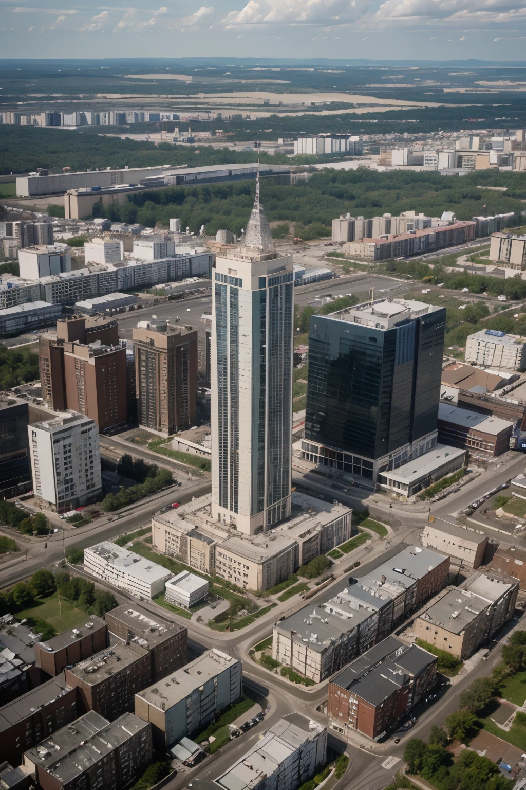 come up with a photo that will describe the city of Uralsk in Kazakhstan in the future, larger than Uralsk, more Kazakhstan and Uralsk in the image