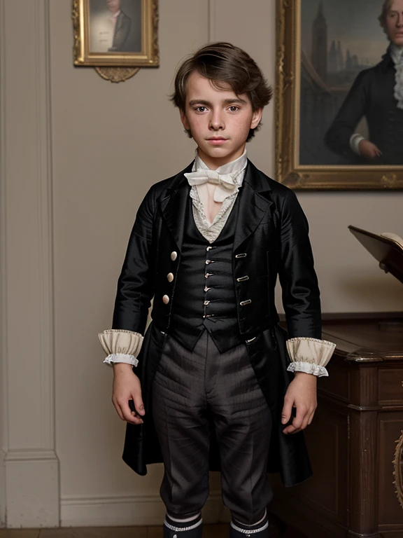 George MacKay face, 6-year-old