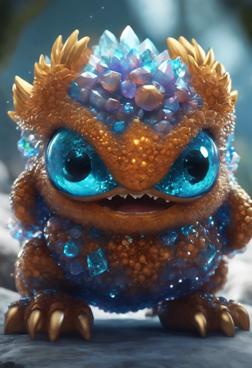 Cute crystal monster, Detailed 8k beautiful and bright,good quality