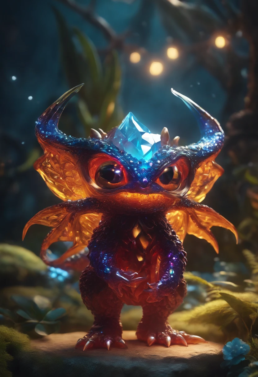 Cute crystal monster, Detailed 8k beautiful and bright,good quality