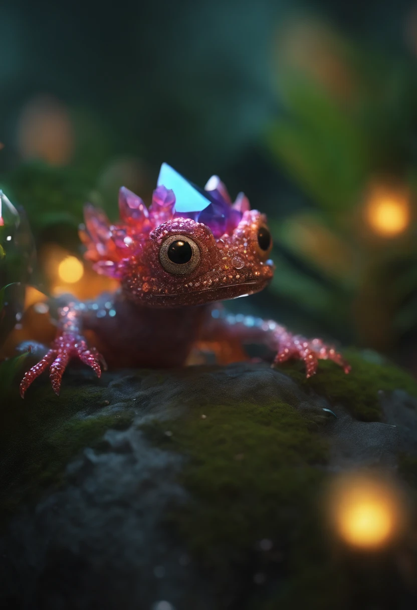 Cute crystal monster, Detailed 8k beautiful and bright,good quality