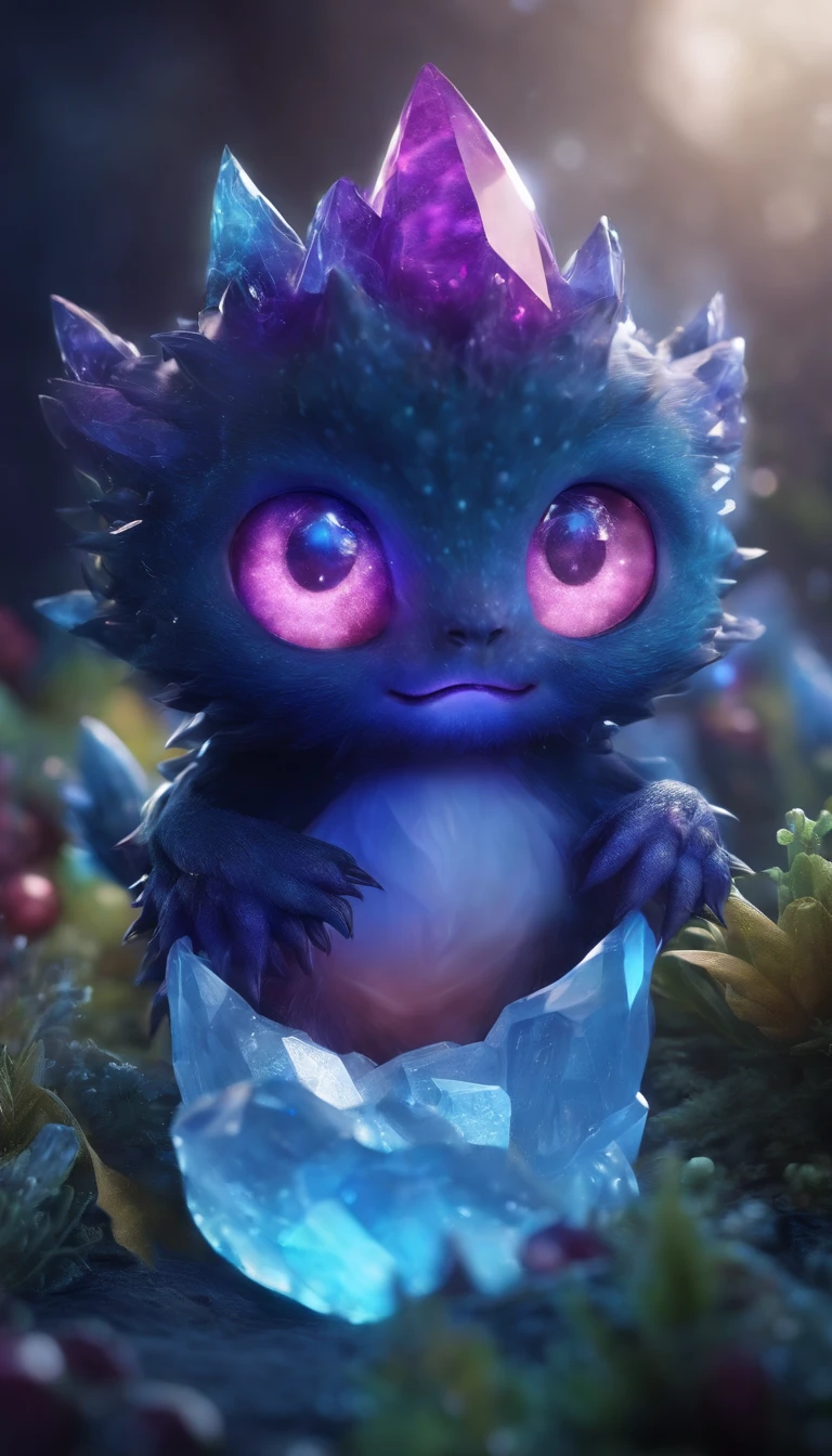 Cute crystal monster, Detailed 8k beautiful and bright,good quality