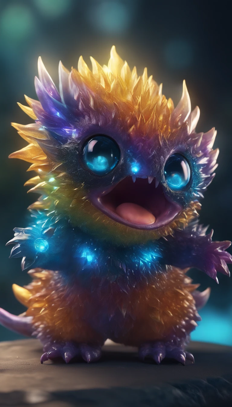 Cute crystal monster, Detailed 8k beautiful and bright,good quality