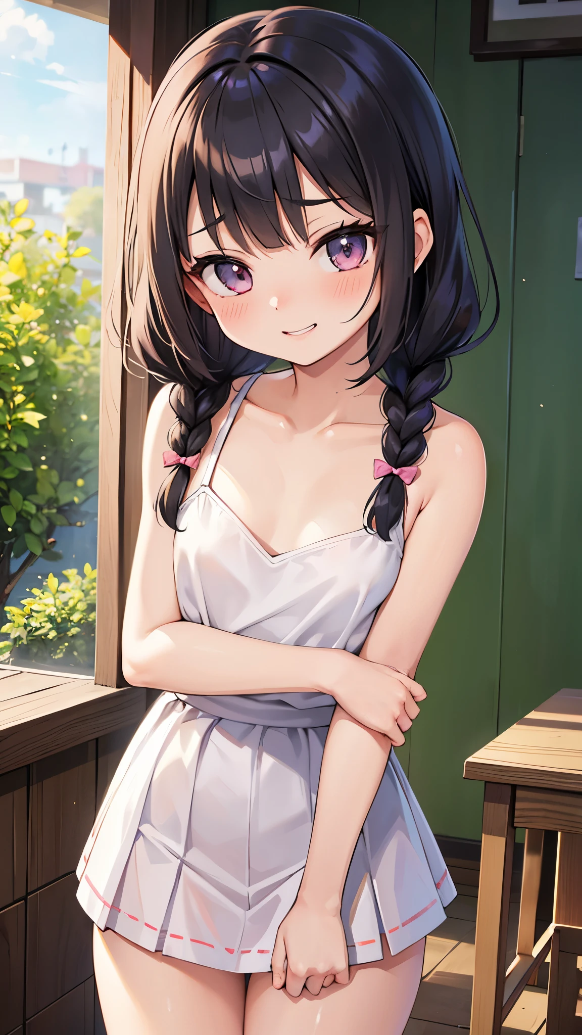 1 nubile juvenile junior idol cute lovable adorable tiny australian middle-school girl energetic, loose hair, shy smile, exposed supple breast, unique face, blacke hair, jav actress, naked, immature, childish, acting super shy, delicate, weak, loving romantic vibes, in love, small short height, preparing for mating, dwarf girl noble queen short slim legs, mischievous, soft babyfaced gentle happy looking face, carefree, unblemished skin, otaku student president, grin, braids hairstyle, naughty, teasing, awkward short girl, pitite lityle dainty diminutive, shougakusei shoujo, excited, hyperactive girl, skirt, small shoulders, slim arms, acting spoiled, sch0olgirl bangs, small breasts, 10 years old fashion trendy beautiful beautiful beautiful girl, gentle and attractive beautiful girl, 10 years old, delicate and sexy collarbone, Attractive oval face, double eyelids, smart peach blossom eyes, pink lips, small nose, bare shoulders, ultra high definition, super detail, fresh and impressive