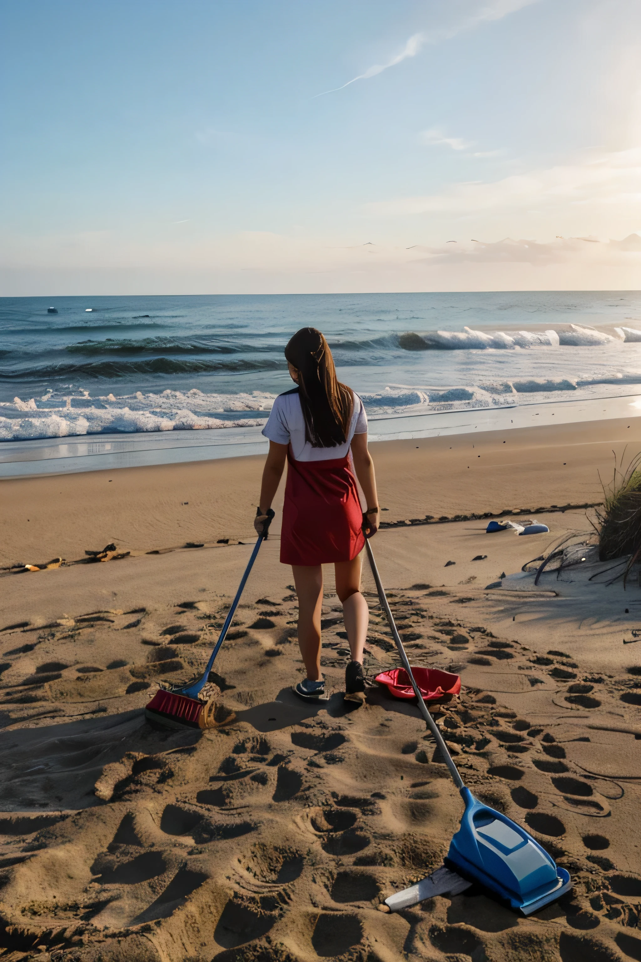 cleaning beach campange