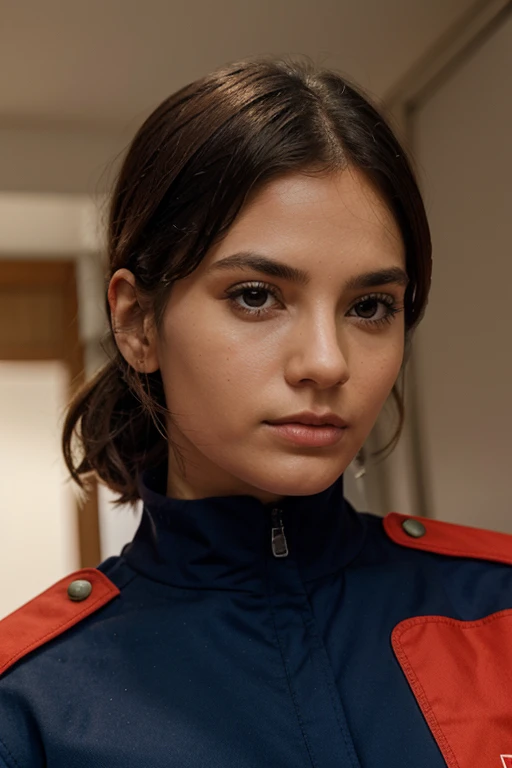 I need you to generate an image of a civil protection guard, pero la imagen debe estar en un plano medio o de frente, the guard must be centered with a neutral expression, In addition, the minimum image size must be 512 x 512px