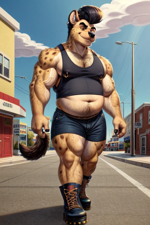 (by darkgem, by boosterpang,), solo focus, solo, 1boy, male, lion boy, cute, girly, femboy, twink, short boy, looking at viewer, smiling, happy, athletic figure, (hyper hips:1.3), (huge bulge), bulgeJ8, penis outline, large balls, long hair, detailed eyes, yellow eyes, lust, masterpiece, best quality, (pink lace panties:1.4), (topless:1.4), bare paws, digitigrade, standing upright, photorealistic, hyperrealistic, ultradetailed, detailed background, photo background, digital drawing (artwork), girly, outside, cityscape, (giant:1.8), (macro:1.6), (crowded:1.4), (figures in background), looking at viewer, stretching, (tail), gts, walking down street, 